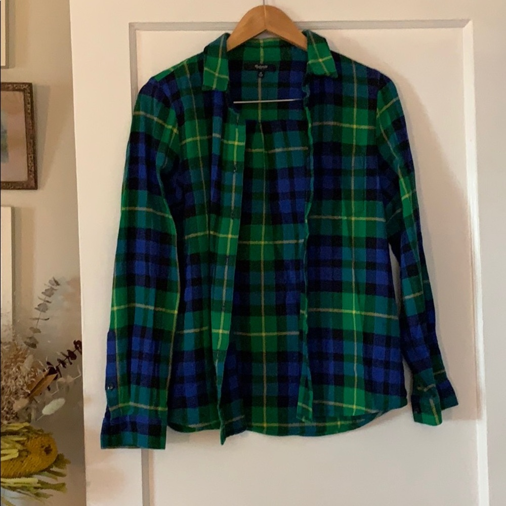 Madewell colorful button down flannel